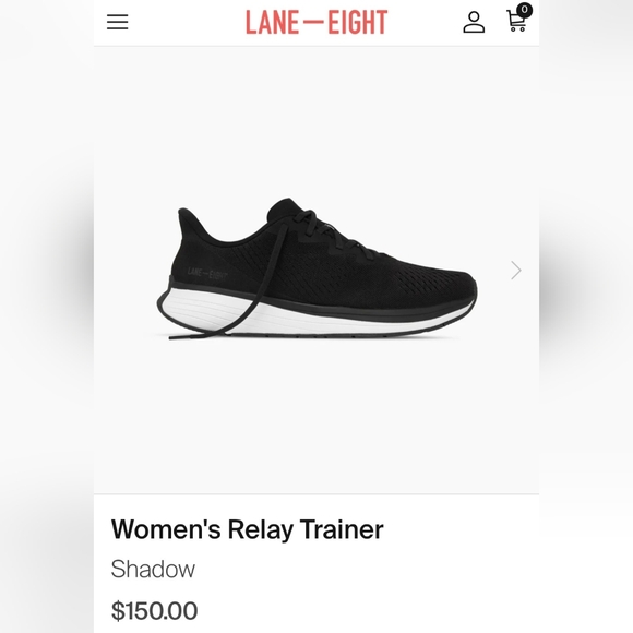 NIB Lane Eight Relay Trainer Women's US 9 Black - Picture 5 of 11